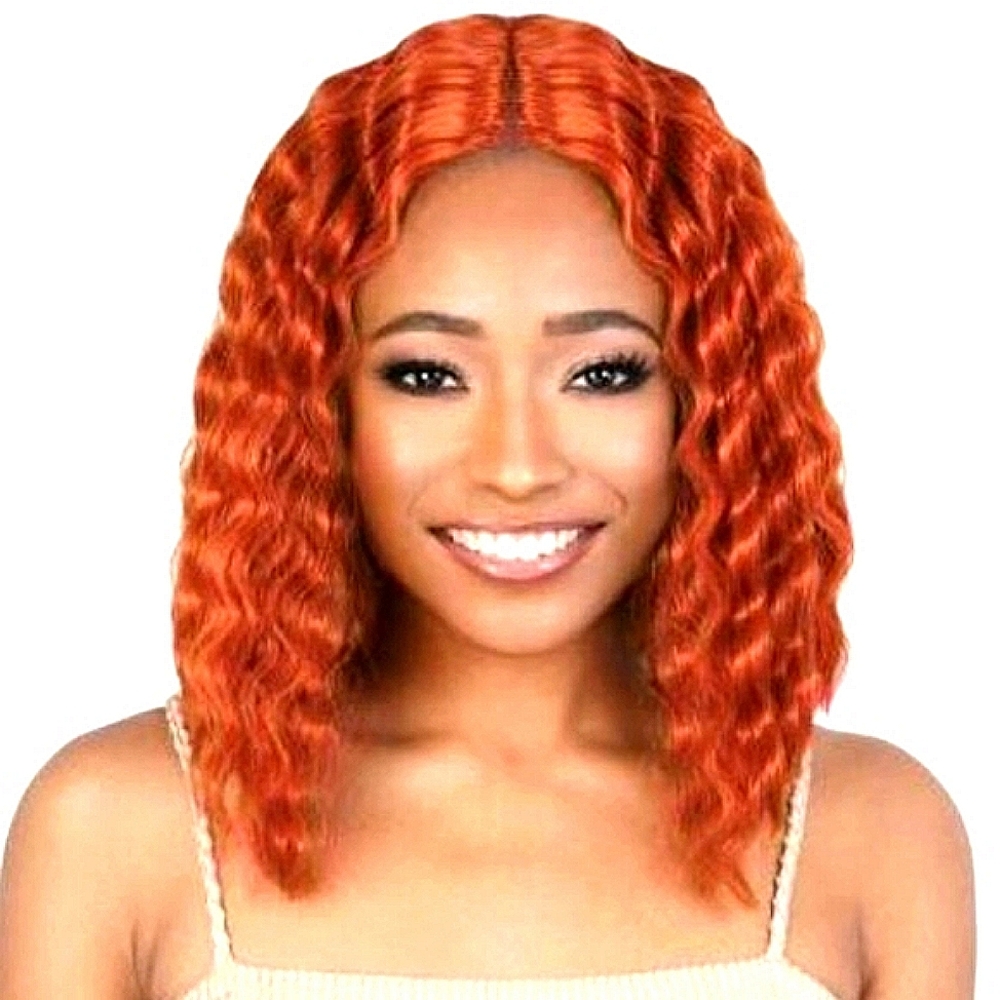 Motown Tress HD Lace Front Crimp Wig-14 inch (Color Available: Copper)